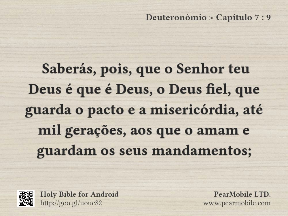 Deuteronômio, Capítulo 7:9